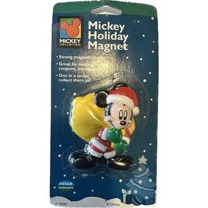 VTG Christmas Mickey Holiday Magnet #18580 Mickey Unlimited MOSC New